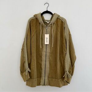 Blue Velvet Mila Zip Up Hoodie Sweatshirt Sz XL